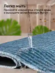 Синий коврик придверный Birdhouse, 60 х 90 см