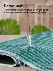 Зеленый коврик придверный Birdhouse, 60 х 90 см