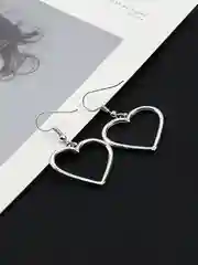 Серьги сердечки сердца свисающие