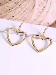 Золотой серьги сердечки сердца свисающие