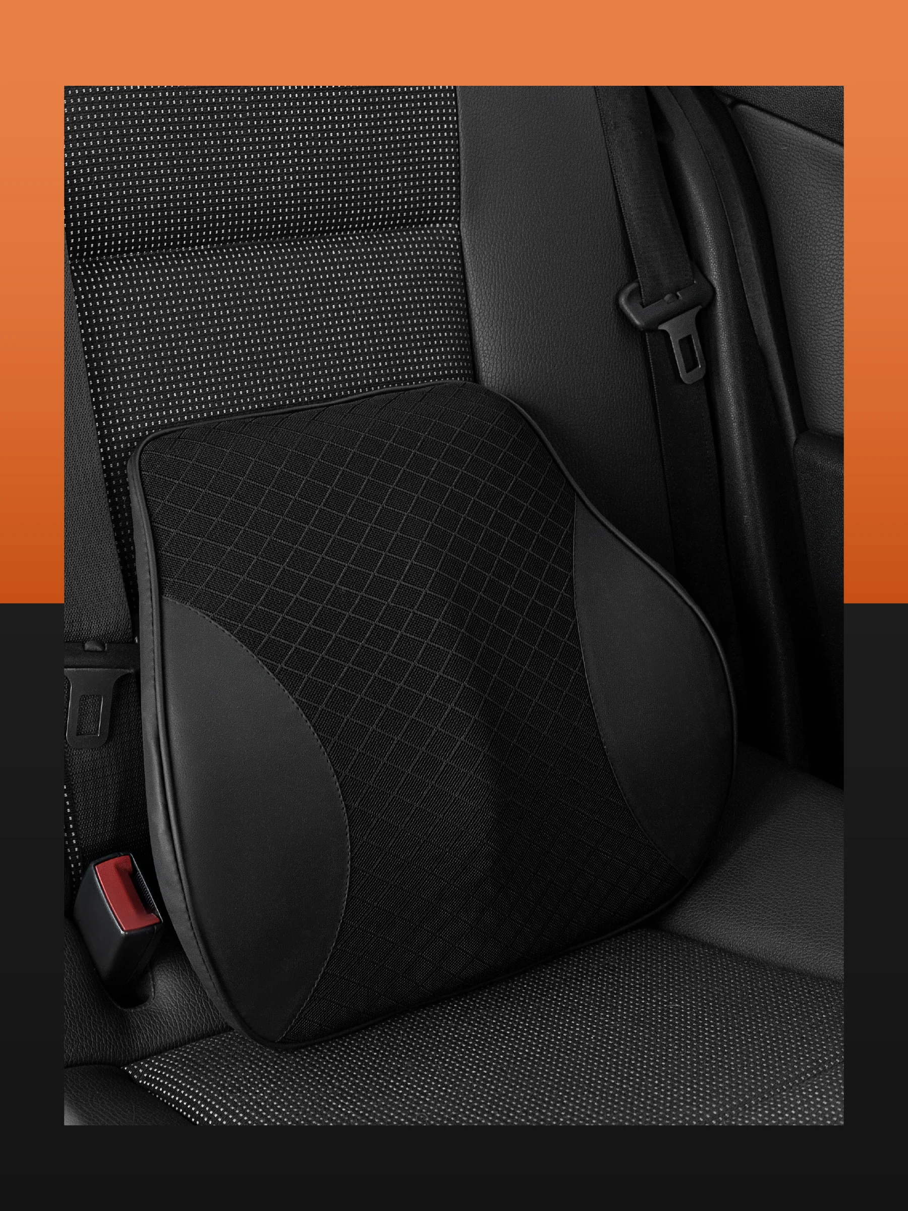 Подушка автомобильная на сиденье под поясницу Flex Drive, автоподушка для спины в машину