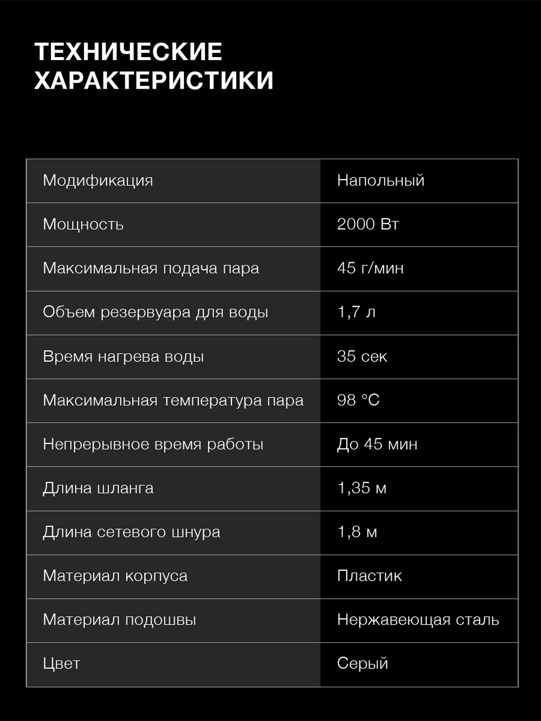 Отпариватель напольный Hyundai H-US02860, серый