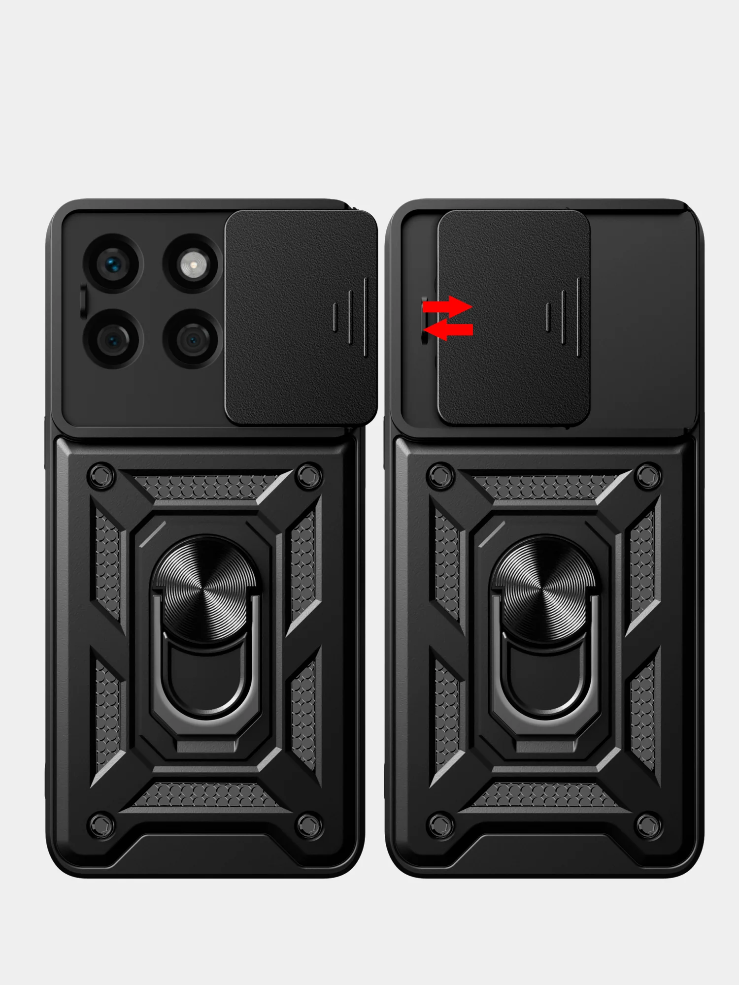 Черный чехол противоударный armors для Honor X8B / Хонор Х8В с защитой камеры