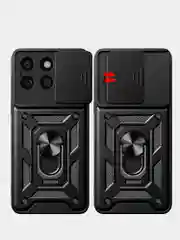 Черный чехол противоударный armors для Honor X8B / Хонор Х8В с защитой камеры