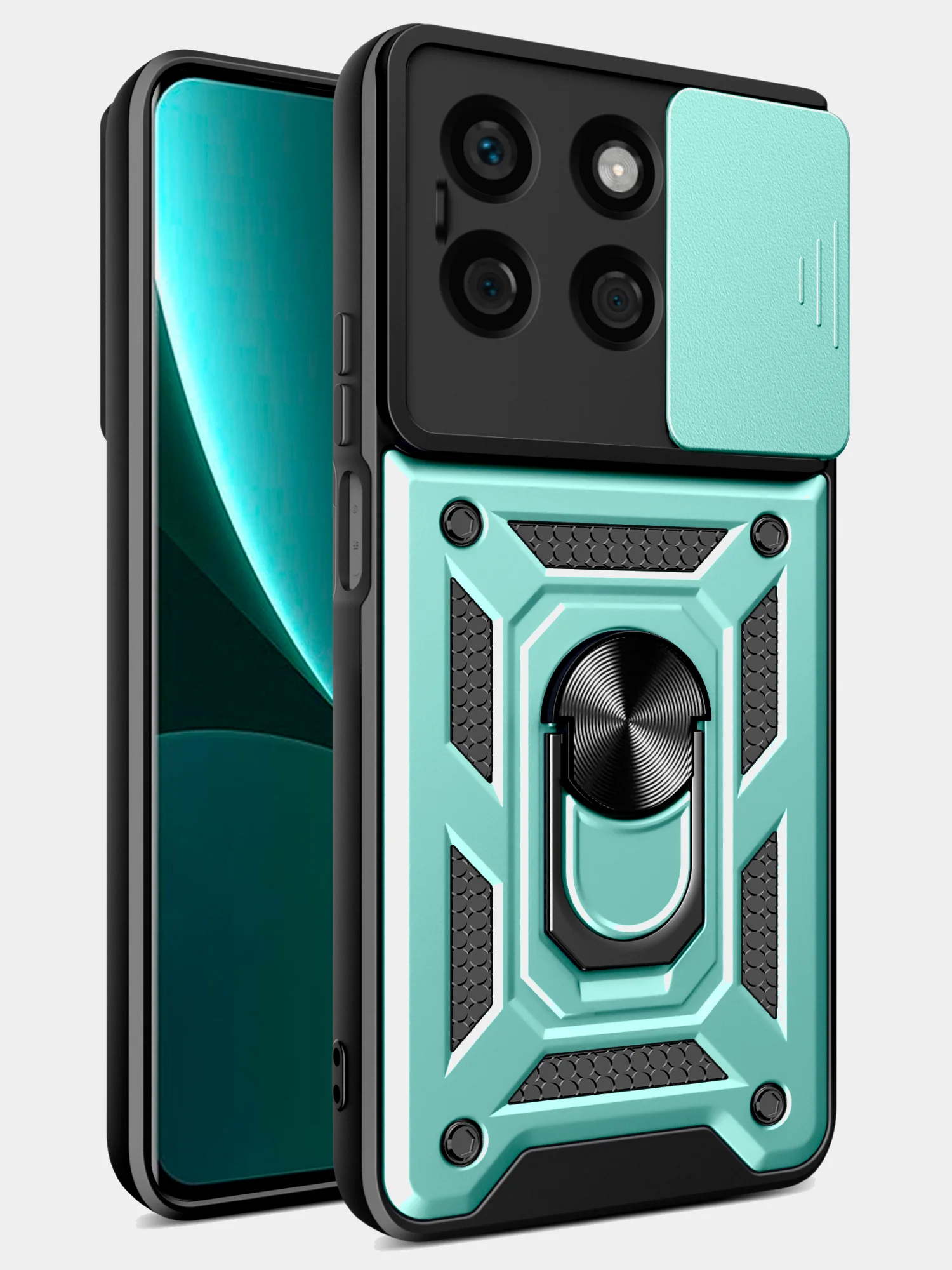 Зеленый чехол противоударный armors для Honor X8B / Хонор Х8В с защитой камеры
