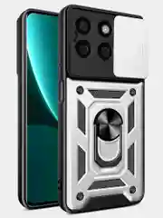Серебряный чехол противоударный armors для Honor X8B / Хонор Х8В с защитой камеры