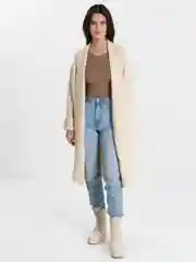 Молочный кардиган женский, вязаный, на запах, oversize, накидка женская, вязаная, оверсайз