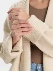 Молочный кардиган женский, вязаный, на запах, oversize, накидка женская, вязаная, оверсайз