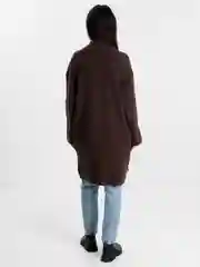Коричневый кардиган женский, вязаный, на запах, oversize, накидка женская, вязаная, оверсайз