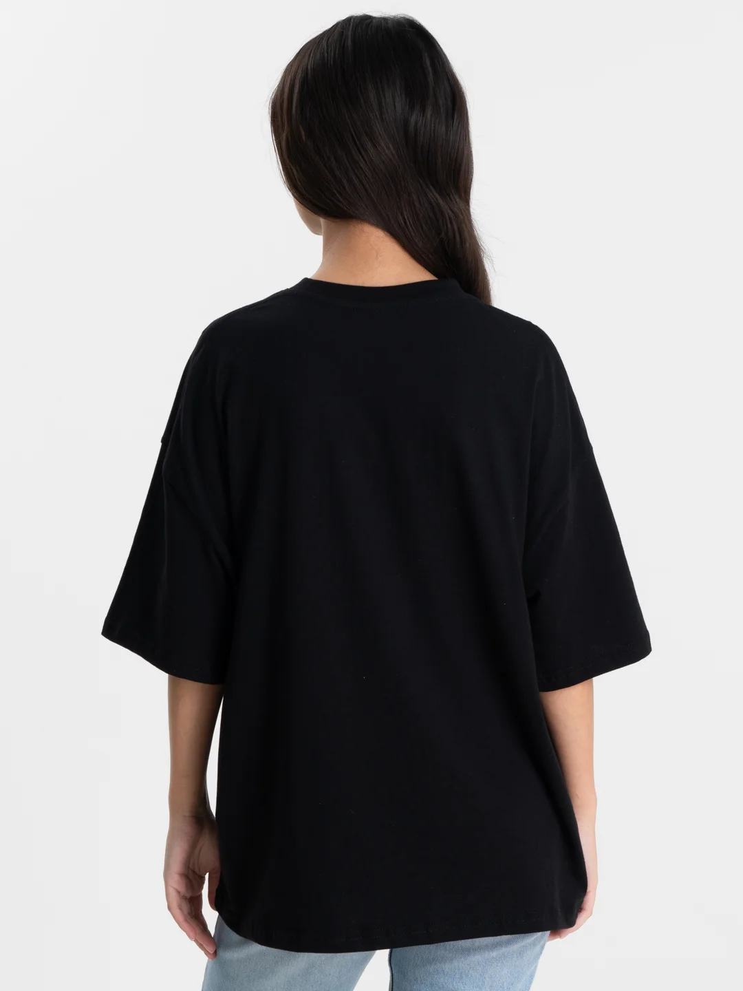 Черный футболка оверсайз "ЧИНАЗЕС", унисекс, OverSize T-Shirt с принтом, хлопок
