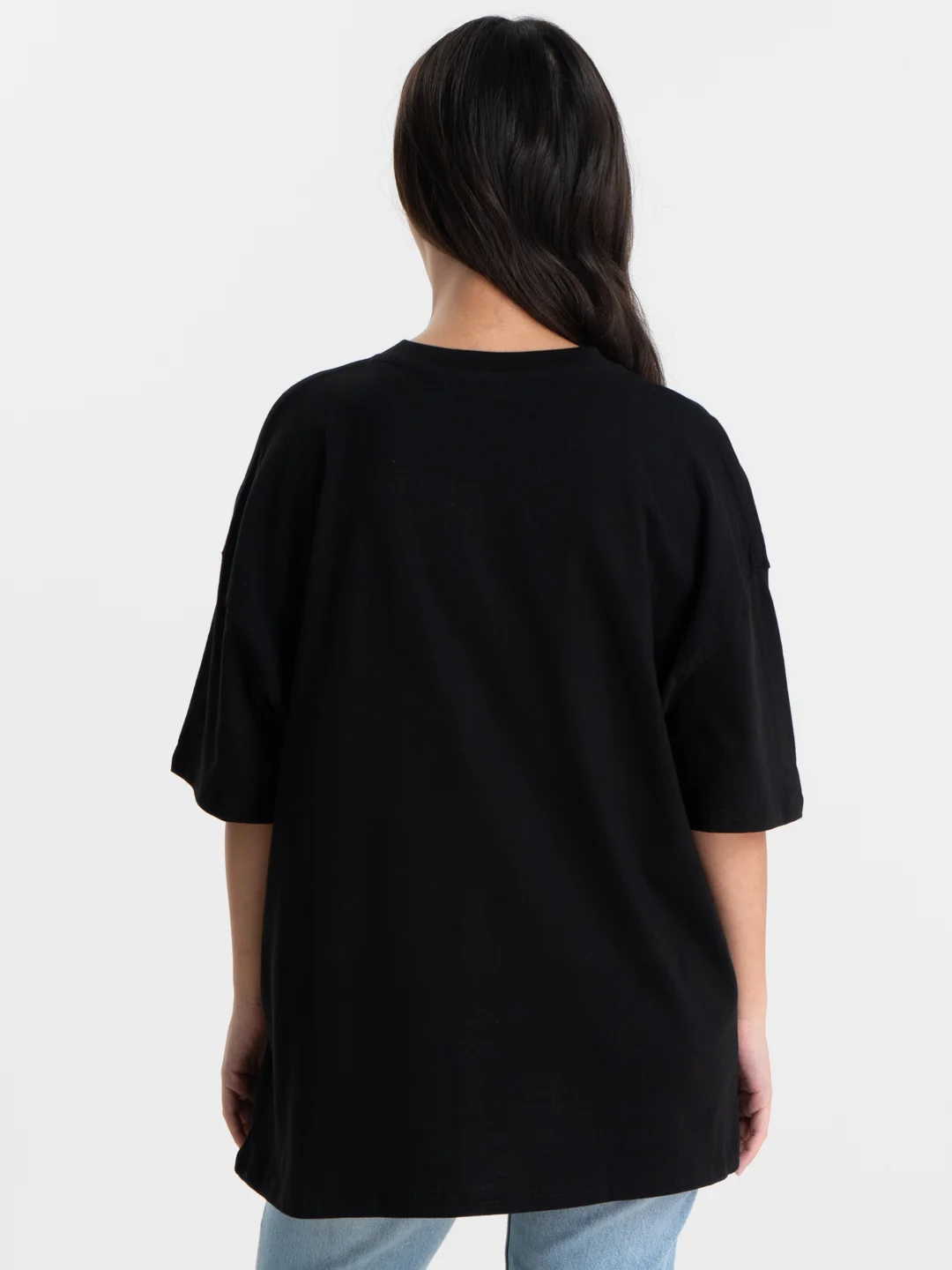Черный футболка оверсайз "Пластинка", унисекс, oversize, T-Shirt с принтом, хлопок
