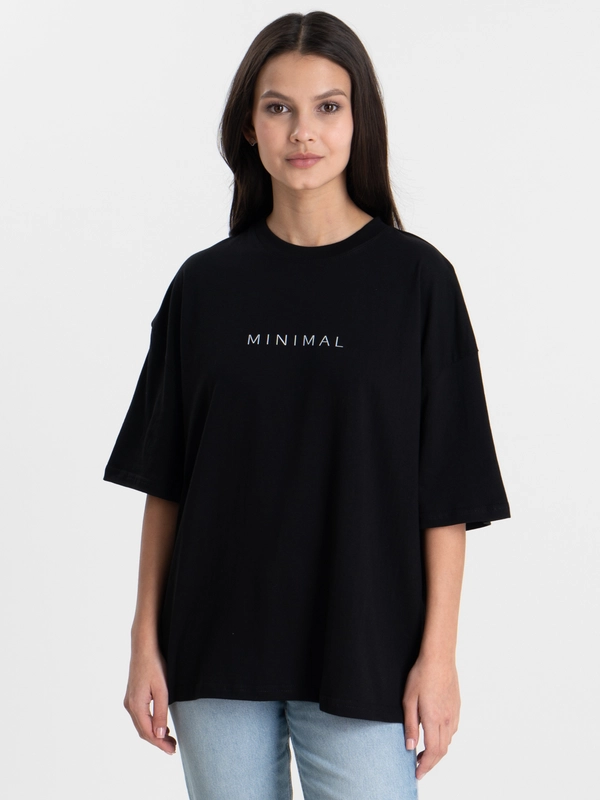 Футболка оверсайз "Minimal", унисекс, oversize, T-Shirt с принтом, хлопок