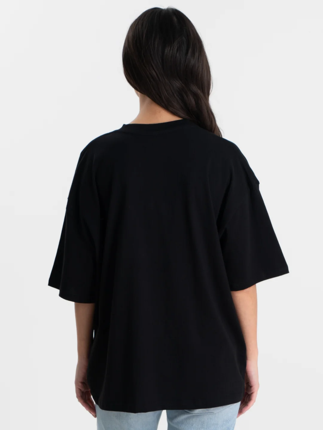 Белый футболка оверсайз "Minimal", унисекс, oversize, T-Shirt с принтом, хлопок