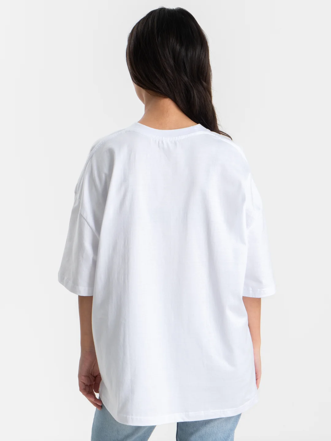 Белый футболка оверсайз "Los Angeles", унисекс, oversize, T-Shirt с принтом, хлопок