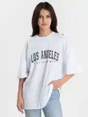 Белый футболка оверсайз "Los Angeles", унисекс, oversize, T-Shirt с принтом, хлопок