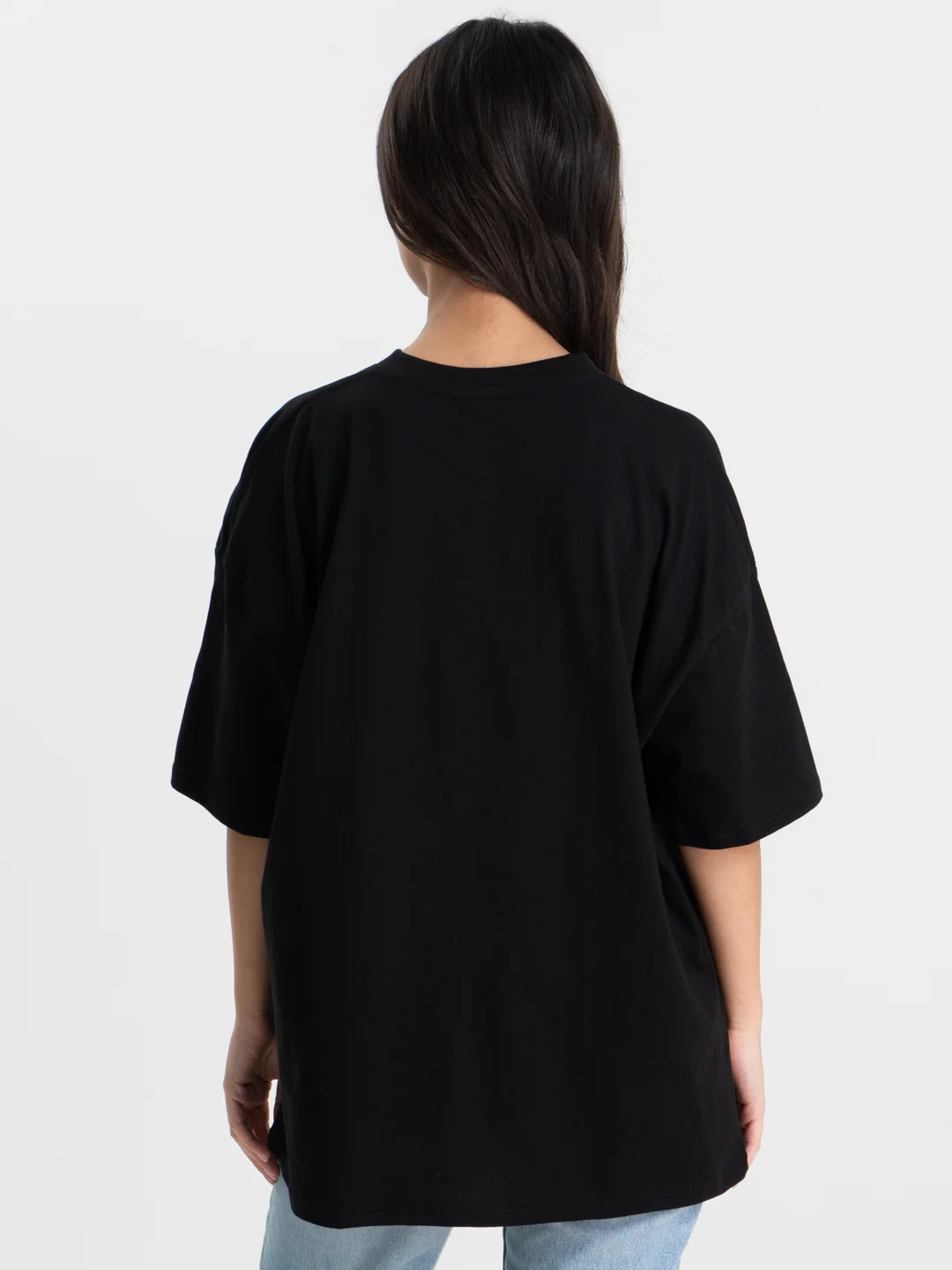 Черный футболка оверсайз "СупЖидкое", унисекс, OverSize T-Shirt с принтом, хлопок