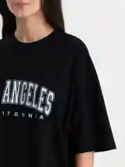 Белый футболка оверсайз "Los Angeles", унисекс, oversize, T-Shirt с принтом, хлопок