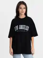 Черный футболка оверсайз "Los Angeles", унисекс, oversize, T-Shirt с принтом, хлопок