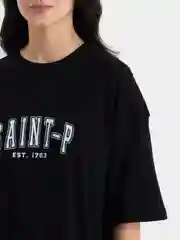 Хром футболка оверсайз "Moskow/Saint-P", унисекс, OverSize T-Shirt с принтом, хлопок