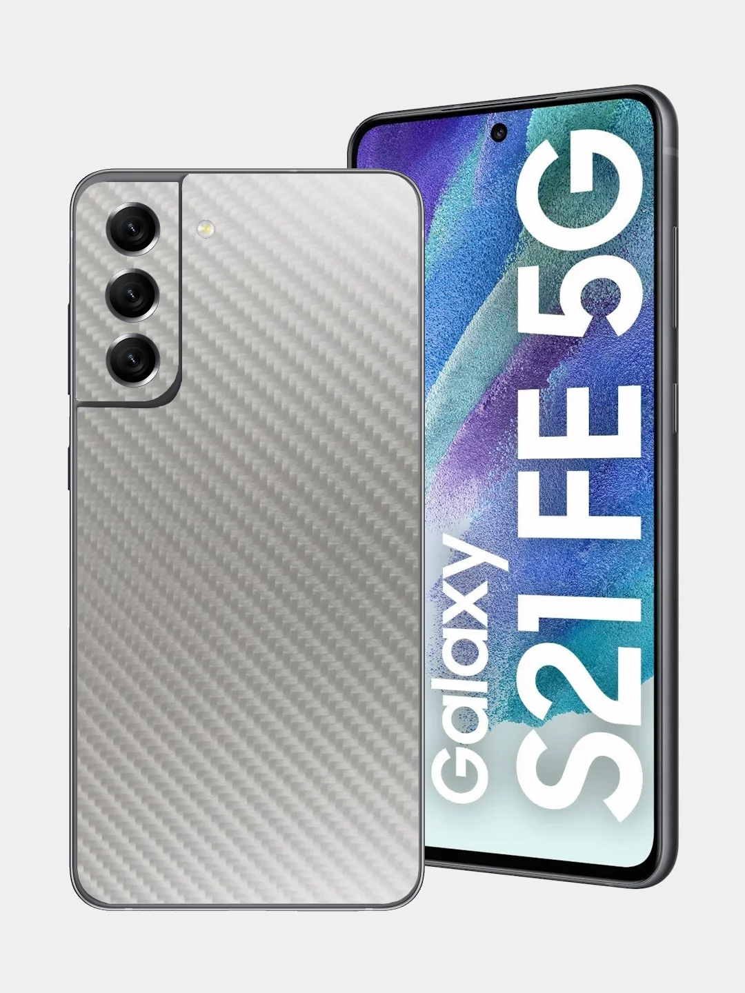 Золотой защитная пленка для Samsung Galaxy S21 FE под карбон на заднюю часть, назад Самсунг S21FE