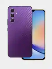 Серебряный защитная пленка для Samsung Galaxy A25 под карбон, черная,назад, кожу