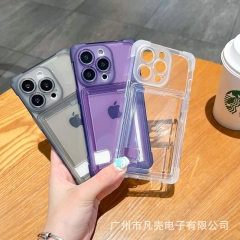 Силиконовый чехол для iPhone  (Айфон) 11, 12, 13, 14, 15, Pro, Max, с карманом для карт