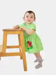 Салатовый платье ясельное для девочек  Бактра