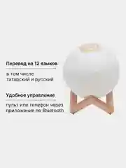 Белый читай -КОРАН / Лампа Луна с чтением Корана на русском и татарском языках