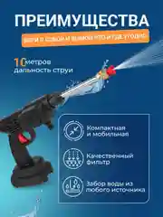 Черный мойка для авто, минимойка на аккумуляторе, мойка высокого давления, опрыскиватель