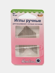 Иглы ручные для вышивания с острым кончиком, №7, 16 шт, Hemline