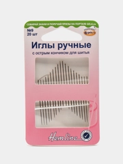 Иглы ручные с острым кончиком для шитья №9, 20 шт, Hemline