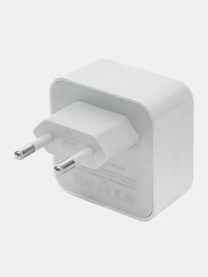 Блок питания для iPhone с быстрой зарядкой 35W с двумя портами Type-C