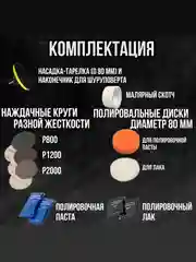 Набор для полировки фар автомобиля, полировальная паста для стекол и пластика
