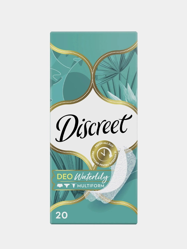 Женские ежедневные прокладки Discreet Multiform "Водная лилия", 20 штук