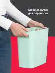 Зеленый контейнер для хранения Birdhouse, пластиковый органайзер с ручками