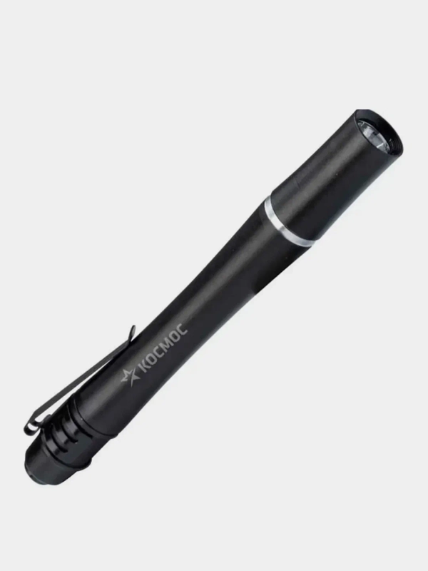 Фонарь ручной КОСМОС KOS106B, 0,5 Вт LED, 2xAAА, корпус из алюминия, зажим для крепления