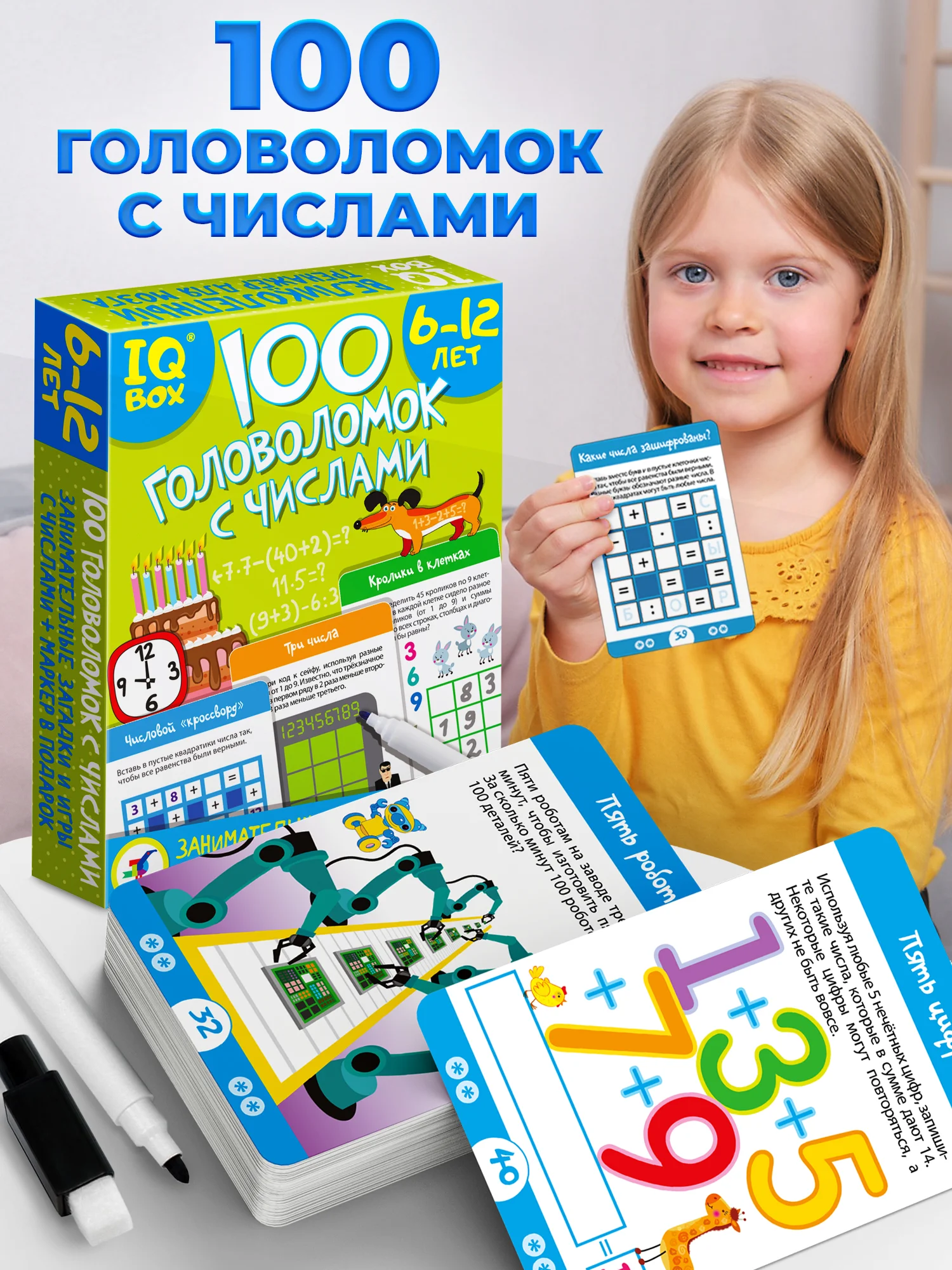 IQ Box "100 Головоломок с числами", Дрофа-Медиа