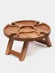 Столик винный деревянный на ножках менажница  бокалы