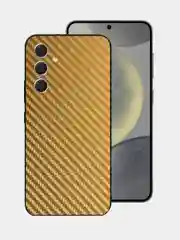 Золотой защитная пленка для Samsung Galaxy S23 под карбон на заднюю часть, назад Самсунг S23 кожа