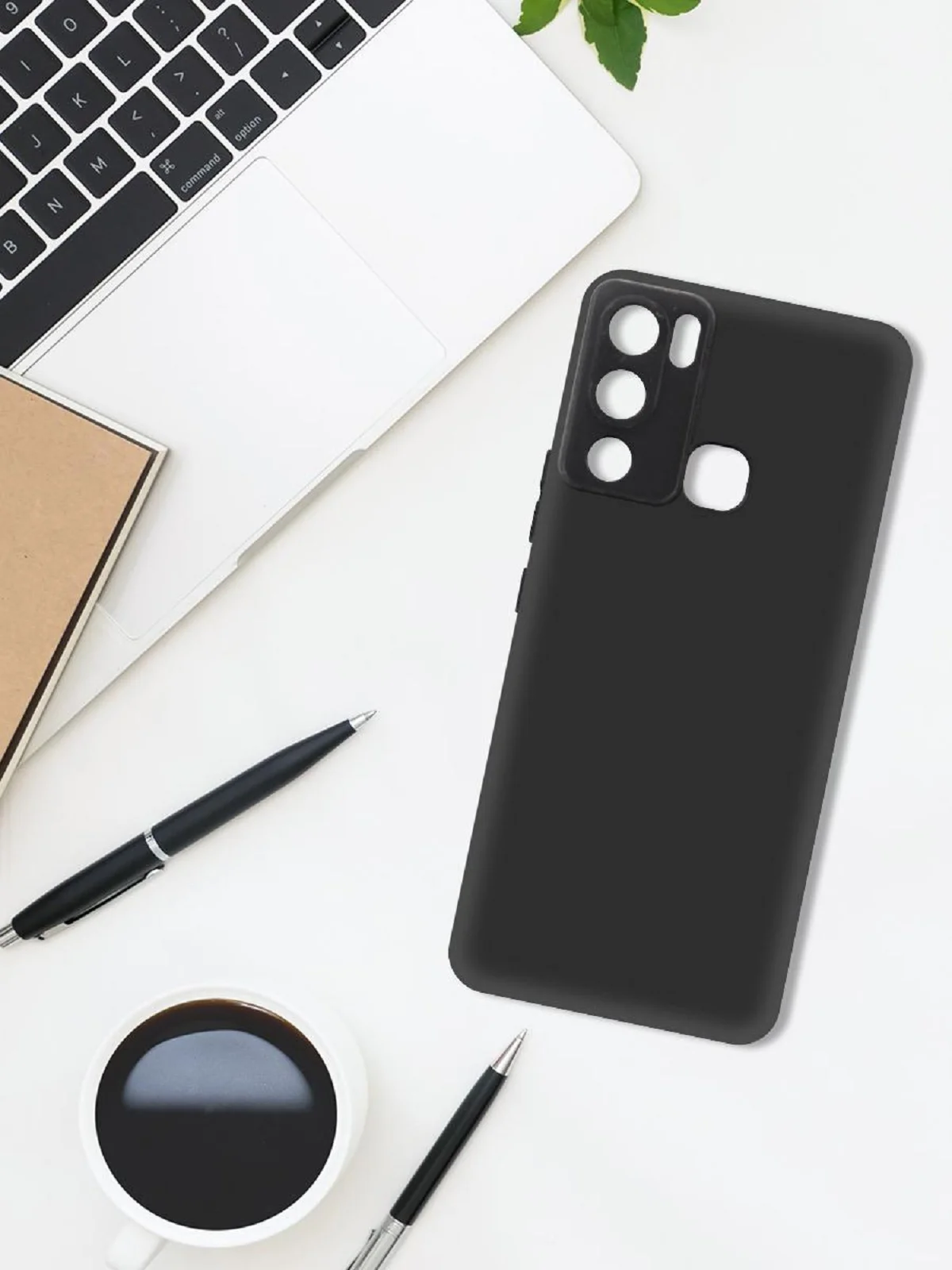 Чехол-накладка Krutoff Soft Case для INFINIX Hot 12i черный