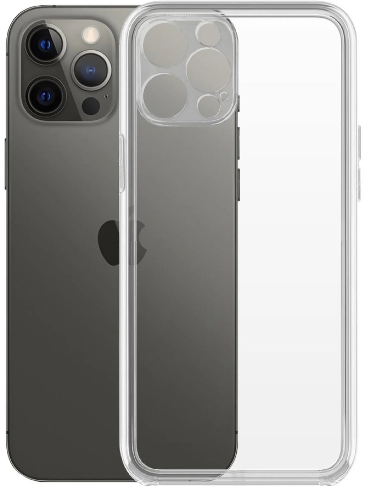 Чехол-накладка Krutoff Clear Case для iPhone 12 Pro с защитой камеры