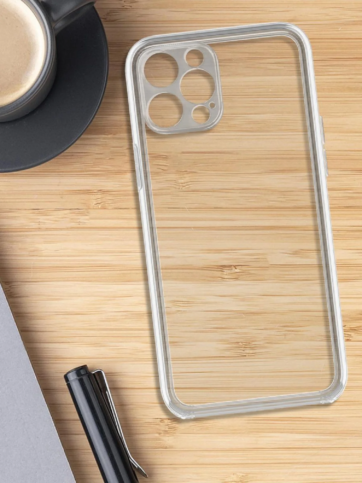 Чехол-накладка Krutoff Clear Case для iPhone 12 Pro с защитой камеры