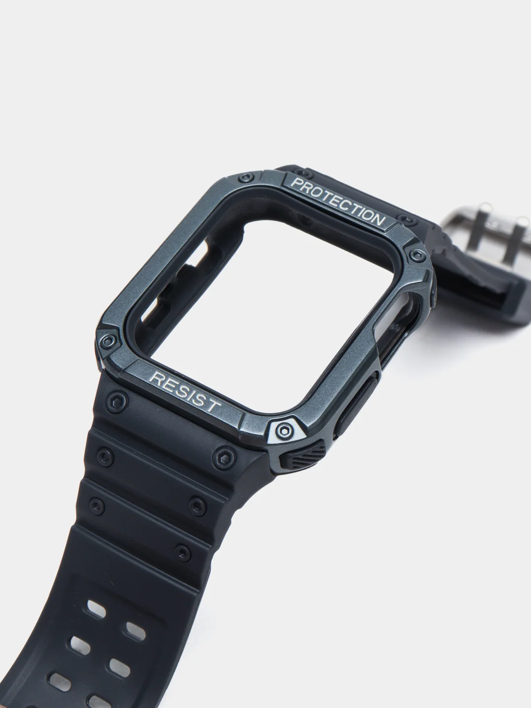 Тёмно-серый ремешок для Apple Watch, с защитой