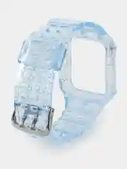 Розовый прозрачный ремешок для Apple Watch 38 / 40 / 41 / 42 / 44 mm чехол-бампер