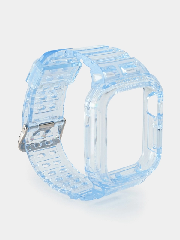 Прозрачный ремешок для Apple Watch 38 / 40 / 41 / 42 / 44 mm чехол-бампер