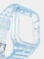 Розовый прозрачный ремешок для Apple Watch 38 / 40 / 41 / 42 / 44 mm чехол-бампер