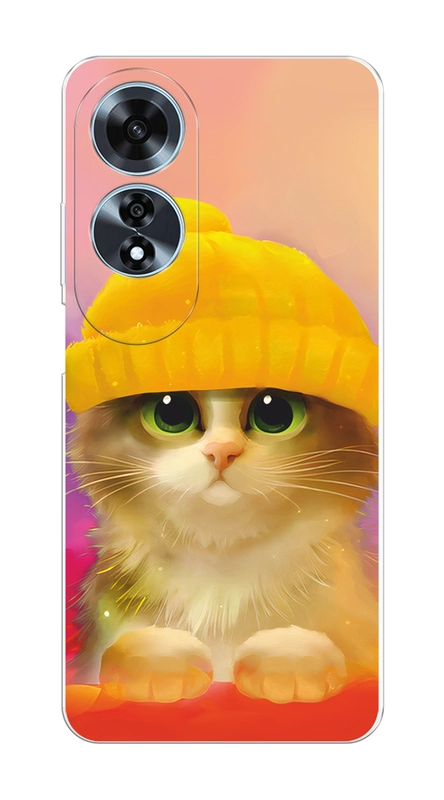 Силиконовый чехол на Oppo A60 / Оппо А60 прозрачный, с рисунком, защита камеры