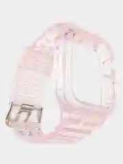 Розовый прозрачный ремешок для Apple Watch 38 / 40 / 41 / 42 / 44 mm чехол-бампер