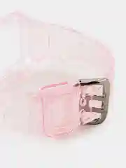Розовый прозрачный ремешок для Apple Watch 38 / 40 / 41 / 42 / 44 mm чехол-бампер