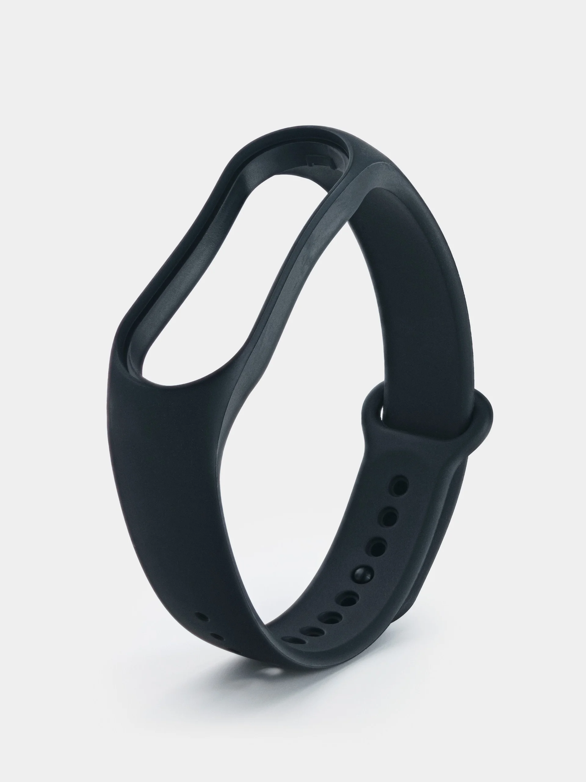 Черный силиконовый ремешок для Xiaomi Mi Band 5/6/7 ксяоми ми бэнд